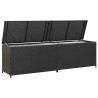 Boîte de rangement de jardin résine tressée 200x50x60 cm noir 538546538546