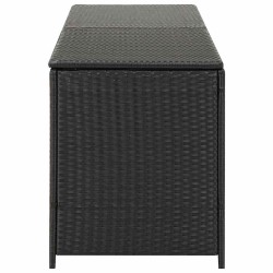 Boîte de rangement de jardin résine tressée 200x50x60 cm noir 538546538546