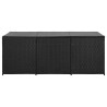 Boîte de rangement de jardin Résine tressée 180x90x70 cm Noir 538548538548