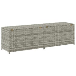Boîte de rangement de jardin résine tressée 200x50x60 cm gris 538549538549