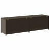 Boîte de rangement de jardin résine tressée 200x50x60 cm marron 538550538550