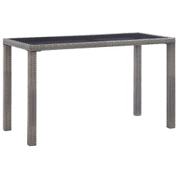 Table de jardin Anthracite 123x60x74 cm Résine tressée 538558538558