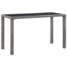 Table de jardin Anthracite 123x60x74 cm Résine tressée 538558538558