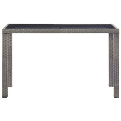 Table de jardin Anthracite 123x60x74 cm Résine tressée 538558538558