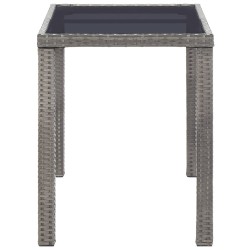 Table de jardin Anthracite 123x60x74 cm Résine tressée 538558538558