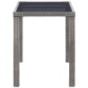 Table de jardin Anthracite 123x60x74 cm Résine tressée 538558538558