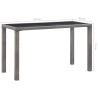Table de jardin Anthracite 123x60x74 cm Résine tressée 538558538558