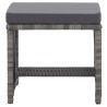 Tabourets de jardin lot de 2 coussins Résine tressée Anthracite 538560538560