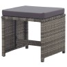 Tabourets de jardin lot de 2 coussins Résine tressée Anthracite 538560538560