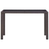 Table de jardin Marron 123x60x74 cm Résine tressée 538562538562