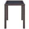 Table de jardin Marron 123x60x74 cm Résine tressée 538562538562