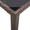 Table de jardin Marron 123x60x74 cm Résine tressée 538562538562