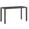 Table de jardin Marron 123x60x74 cm Résine tressée 538562538562