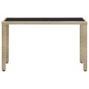 Table de jardin Beige 123x60x74 cm Résine tressée 538563538563