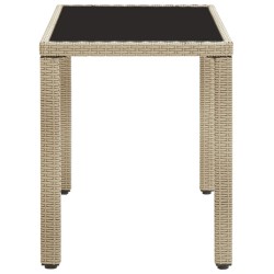 Table de jardin Beige 123x60x74 cm Résine tressée 538563538563