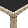 Table de jardin Beige 123x60x74 cm Résine tressée 538563538563