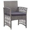 Fauteuils de jardin coussins lot de 2 Anthracite Résine tressée 538565538565