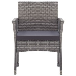 Fauteuils de jardin coussins lot de 2 Anthracite Résine tressée 538565538565