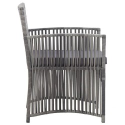 Fauteuils de jardin coussins lot de 2 Anthracite Résine tressée 538565538565