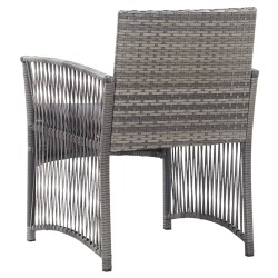 Fauteuils de jardin coussins lot de 2 Anthracite Résine tressée 538565538565