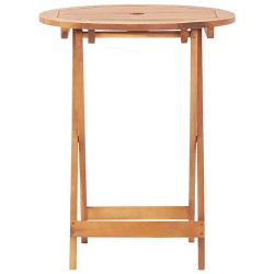Table pliable de jardin 60x75 cm bois d'acacia massif 538568538568