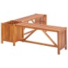 Banc de jardin et jardinière 117x117x40 cm Bois solide d'acacia 538569538569