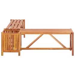Banc de jardin et jardinière 117x117x40 cm Bois solide d'acacia 538569538569