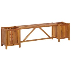 Banc de jardin avec 2 jardinières 150x30x40 cm Bois d'acacia 538570538570
