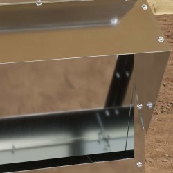 Mangeoire pour poules Argent 40,5 x 45 x 41 cm Acier galvanisé 538574538574