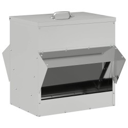 Mangeoire pour poules Argent 40,5 x 45 x 41 cm Acier galvanisé 538574538574