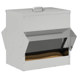 Mangeoire pour poules Argent 40,5 x 45 x 41 cm Acier galvanisé 538574538574