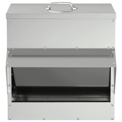 Mangeoire pour poules Argent 40,5 x 45 x 41 cm Acier galvanisé 538574538574