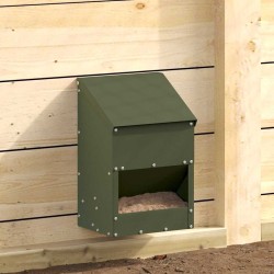 Mangeoire pour poules Vert olive 21 x 16 x 33 cm 538592538592