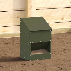 Mangeoire pour poules Vert olive 21 x 16 x 33 cm 538592538592