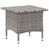 Table à thé Gris 50x50x47 cm Résine tressée 538595538595