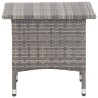 Table à thé Gris 50x50x47 cm Résine tressée 538595538595