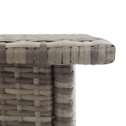Table à thé Gris 50x50x47 cm Résine tressée 538595538595