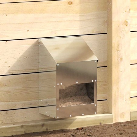 Mangeoire pour poules Argent 21 x 16 x 33 cm Acier galvanisé 538597538597