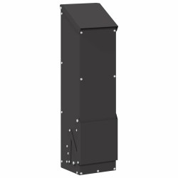 Mangeoire pour poules Noir 13 x 12 x 51 cm Acier Laminé à Froid 538598538598