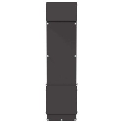 Mangeoire pour poules Noir 13 x 12 x 51 cm Acier Laminé à Froid 538598538598