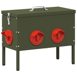 Mangeoire pour poules Vert olive 41,5 x 20,5 x 33 cm 538605538605