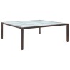 Table à manger de jardin Marron 200x200x74 cm Résine tressée 538608538608