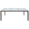 Table à manger de jardin Marron 200x200x74 cm Résine tressée 538608538608