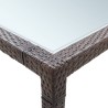Table à manger de jardin Marron 200x200x74 cm Résine tressée 538608538608