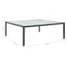 Table à manger de jardin Marron 200x200x74 cm Résine tressée 538608538608