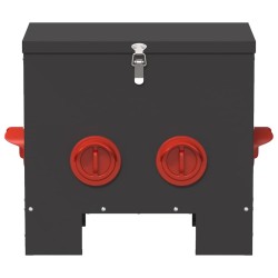 Mangeoire pour poules Noir 40,5 x 25 x 38 cm 538612538612