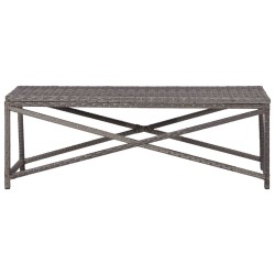 Banc de jardin 120 cm Résine tressée Gris 538613538613