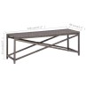 Banc de jardin 120 cm Résine tressée Gris 538613538613