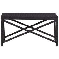 Banc de jardin 80 cm Résine tressée Noir 538615538615