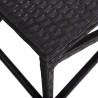 Banc de jardin 80 cm Résine tressée Noir 538615538615